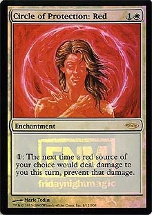 (Promo-FNM)Circle of Protection： Red/赤の防御円